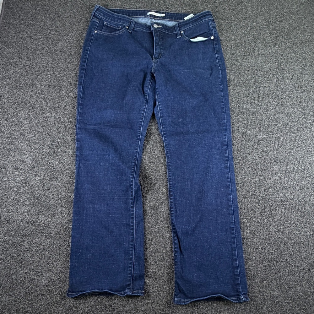 Levis Jeans Womens 18W 415 Classic Boot Dark Wash Blue Stretch Denim EUC